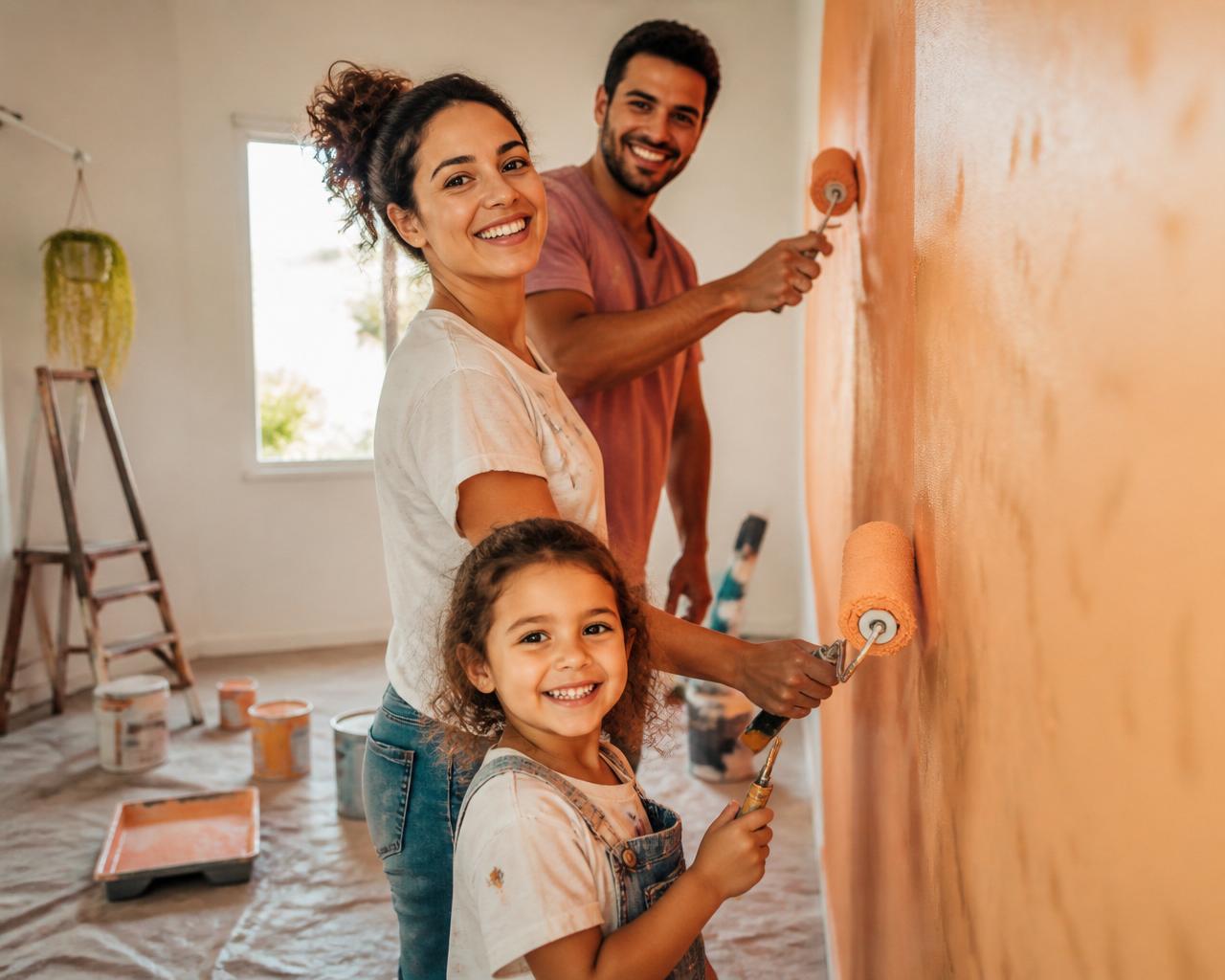 Família reformando a casa com o Programa Reforma Brasil